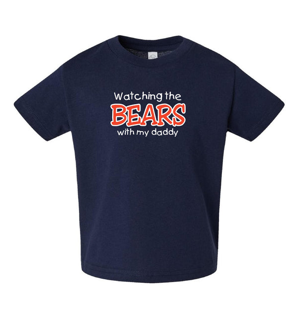 Watching the Bears with my Daddy Chicago Fan Baby Top
