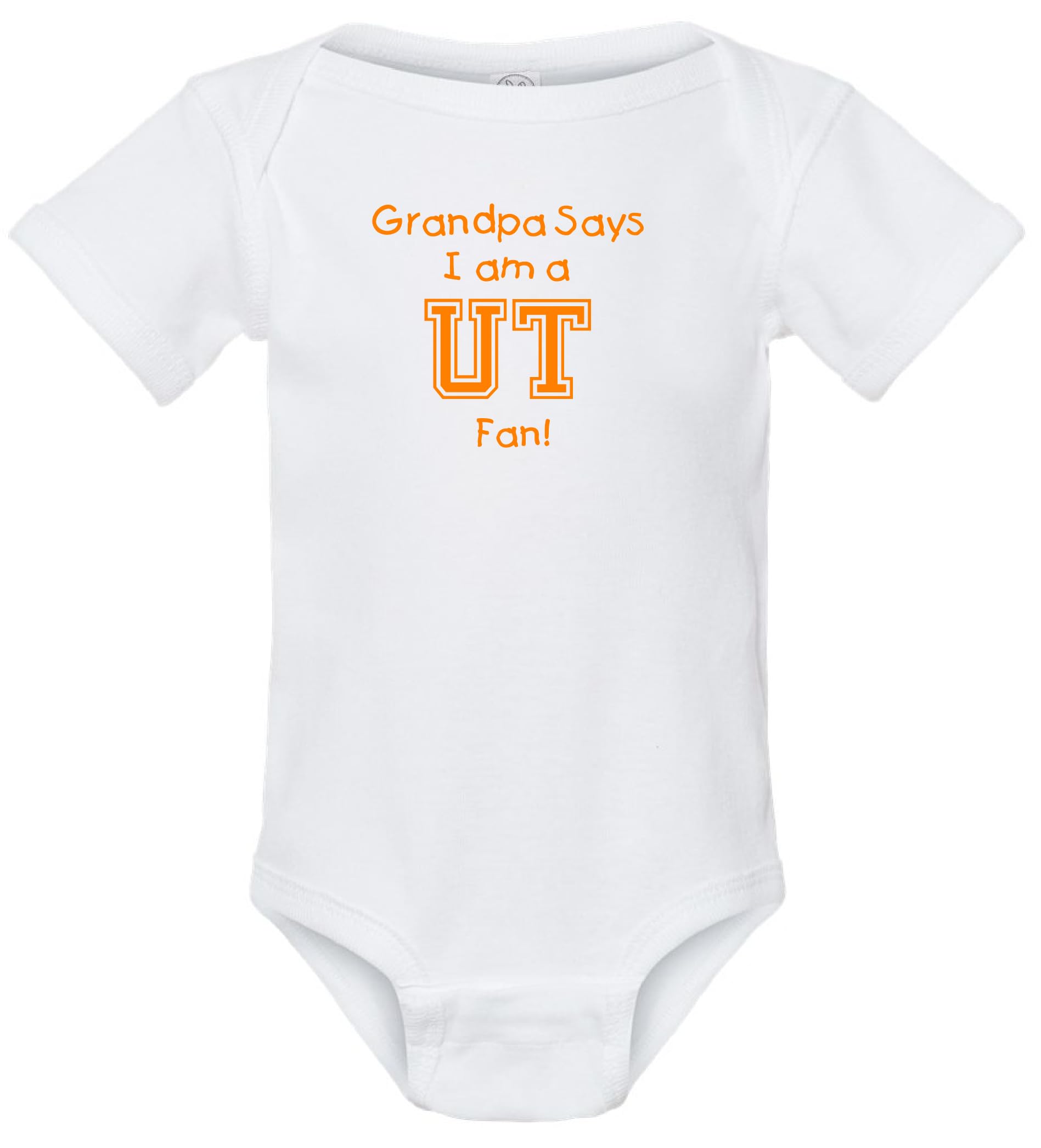 My Dad/Grandpa/Uncle Says I am a Tennessee Fan Baby Jersey Bodysuit Outfit - White