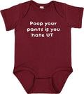 Poop Your Pants if You Hate the Horns Funny Aggies Fan Baby Bodysuit