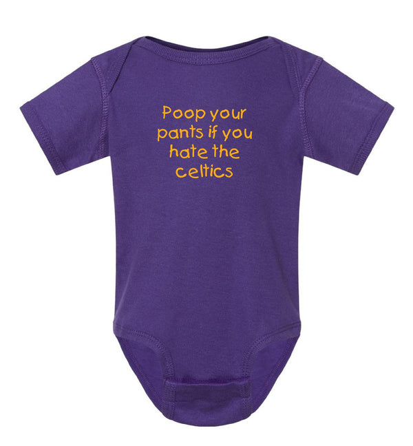 LA Lakers Basketball Fan Poop Your Pants if You Hate the Celtics Funny Bodysuit
