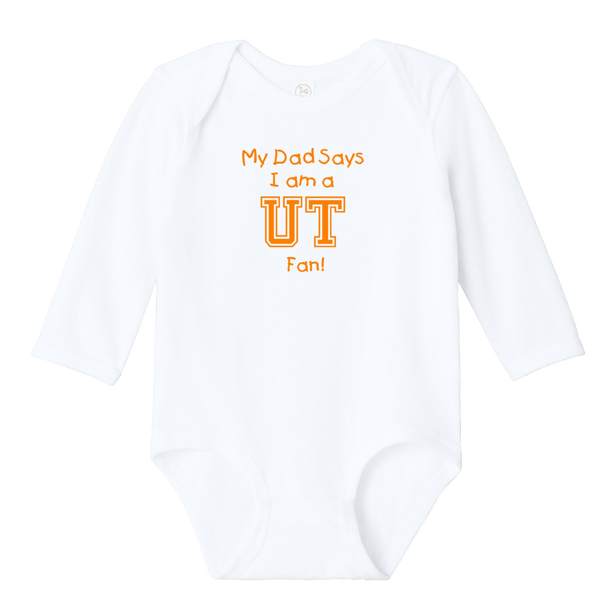 My Dad/Grandpa/Uncle Says I am a Tennessee Fan Baby Jersey Bodysuit Outfit - White