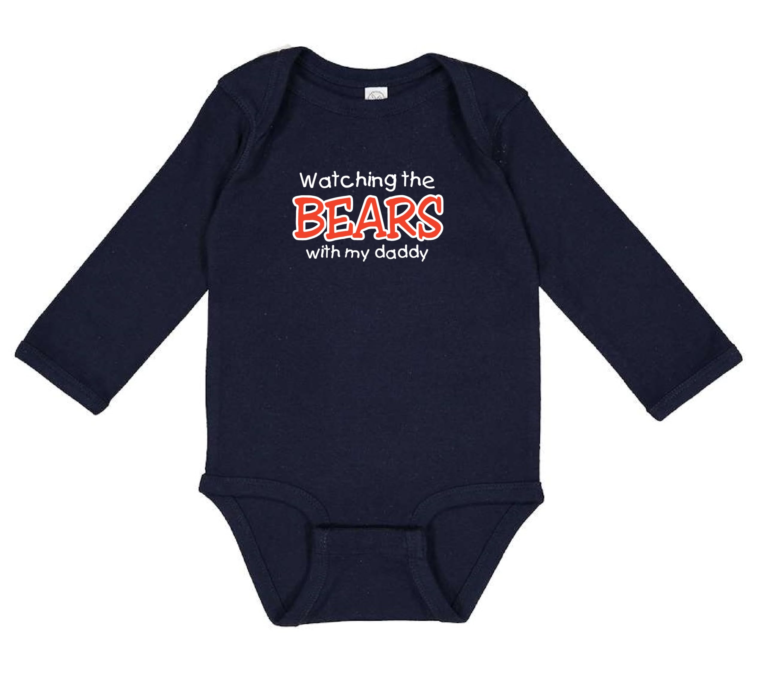 Watching the Bears with my Daddy Chicago Fan Baby Top