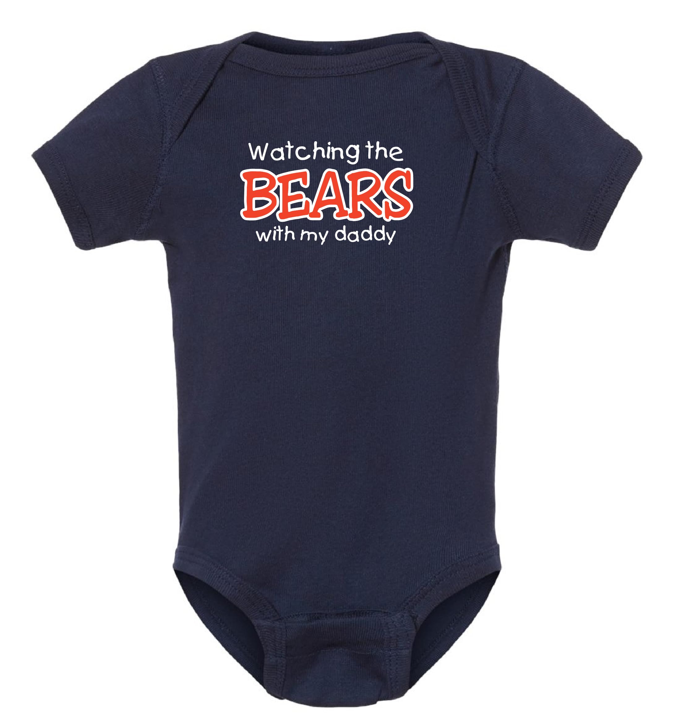 Watching the Bears with my Daddy Chicago Fan Baby Top