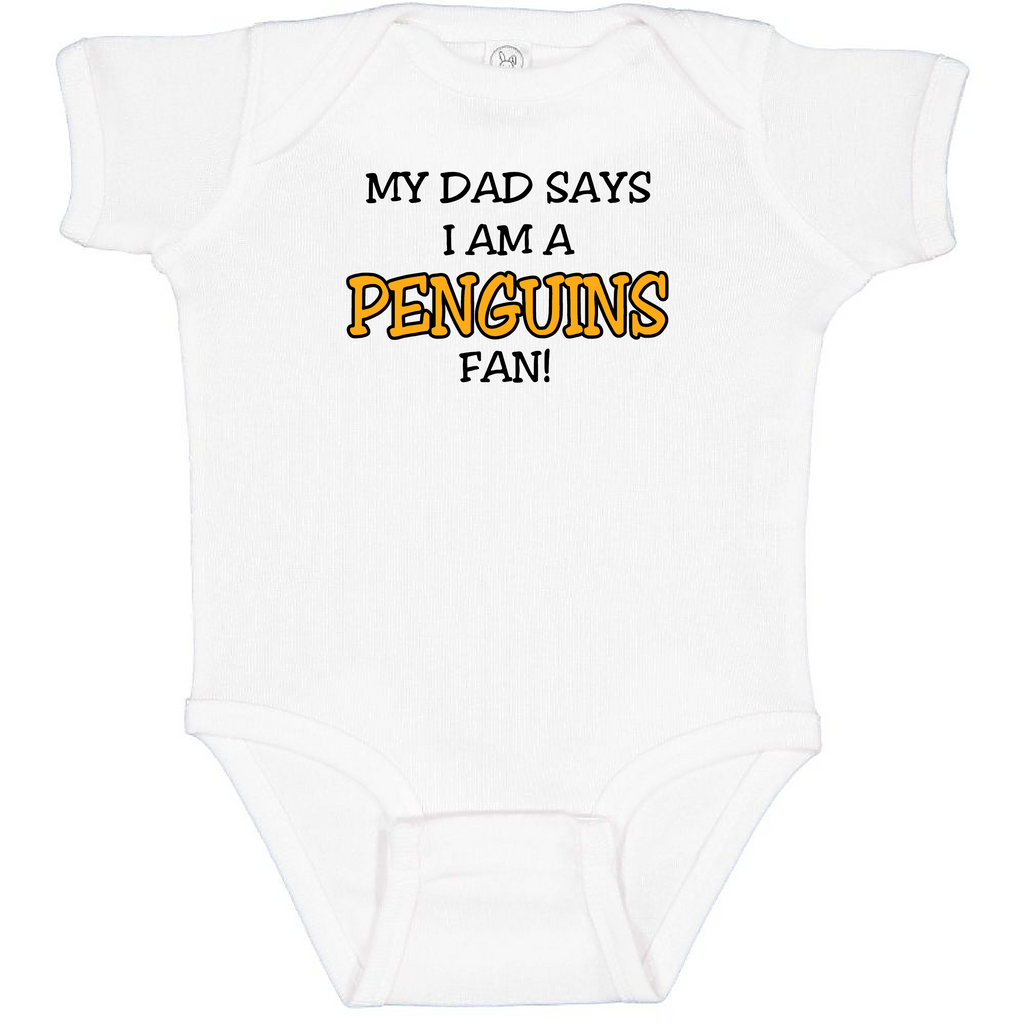 My Dad/Grandpa Says I’m a Pittsburgh Penguins Hockey Fan Baby Bodysuit